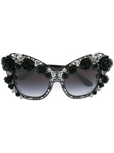 солнцезащитные очки с цветочными элементами Dolce &amp; Gabbana