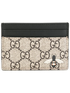 GG Supreme bee print cardholder Gucci