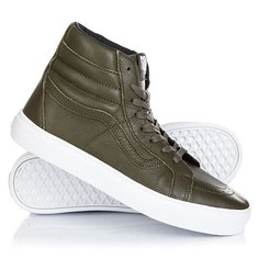 Кеды кроссовки высокие Vans Sk8-hi Cup leather Green