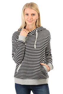 Толстовка кенгуру женская Roxy Shoalhoodstripe J Anthracite