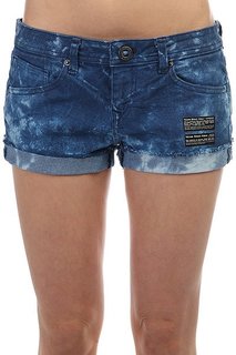 Шорты джинсовые женские Volcom Soundcheck Short Navy Tie Dye