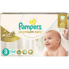 Подгузники Pampers Premium Care,  5-9 кг, 3 размер, 120 шт., Pampers