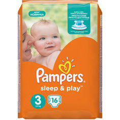 Подгузники Pampers Sleep &amp; Play, 5-9 кг, 3 размер, 16 шт., Pampers