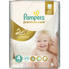 Подгузники Pampers Premium Care, 8-14 кг, 4 размер, 20 шт., Pampers