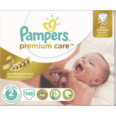Подгузники Pampers Premium Care, 3-6 кг, 2 размер, 148 шт., Pampers