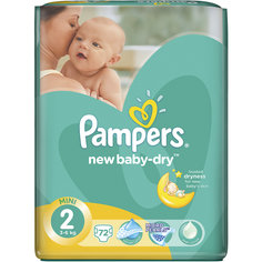 Подгузники Pampers New Baby-Dry, 3-6 кг, 2 размер, 72 шт., Pampers