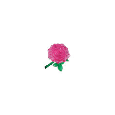 Кристаллический пазл 3D "Розовая роза", Crystal Puzzle