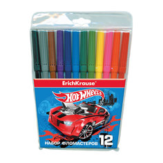 Фломастеры "Hot Wheels Super Car", 12 цветов Erich Krause