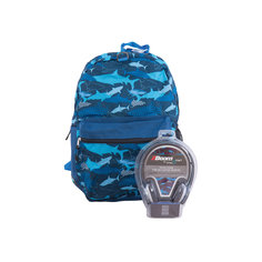 Рюкзак "Sharks" с наушниками, цвет синий Mojo Pax