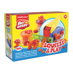 Набор для лепки: Пластилин на растительной основе Squeeze &amp; Play 2 цвета по 100г Erich Krause