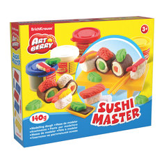 Набор для лепки: Пластилин на растительной основе Sushi Master 4 цвета по 35г Erich Krause