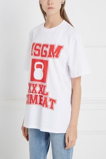 Хлопковая футболка Msgm