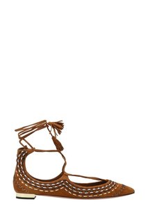 Замшевые туфли Christy Folk Flat Aquazzura