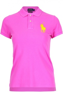 Поло с вышитым логотипом бренда Polo Ralph Lauren