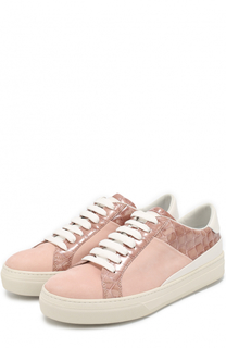 Кожаные кеды с тиснением Tod’s Tods