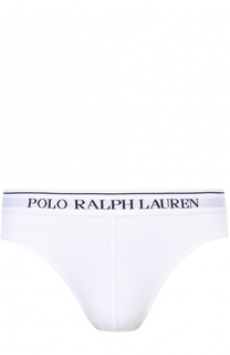 Комплект из трех хлопковых брифов с широкой резинкой Ralph Lauren