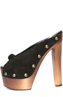 Замшевые сабо с заклепками Giuseppe Zanotti Design