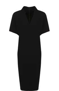 Платье-миди прямого кроя с V-образным вырезом и карманами Escada