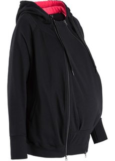Для будущих мам: трикотажная куртка со вставкой для малыша (черный) Bonprix