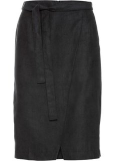 Юбка с эффектом запаха (дымчато-серый) Bonprix