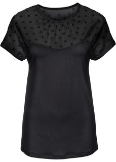 Футболка с прозрачной вставкой (винтажно-розовый) Bonprix