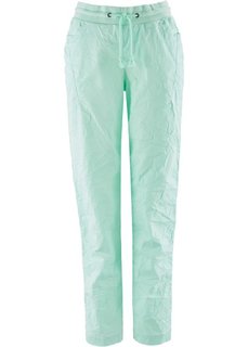 Жатые брюки (черный) Bonprix