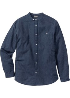 Рубашка Slim Fit с длинным рукавом (нежно-голубой) Bonprix