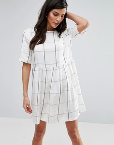 Платье мини в клетку ASOS - Мульти