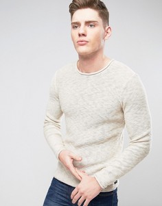 Вязаный джемпер с необработанными краями Only &amp; Sons - Кремовый