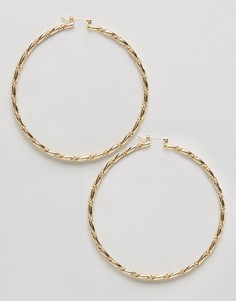 Большие витые серьги-кольца 75 мм ASOS - Золотой