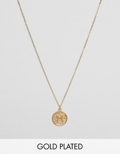 Ожерелье с инициалом М на подвеске Ottoman Hands - Золотой