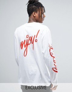 Oversize-лонгслив Reclaimed Vintage X Coca Cola - Белый