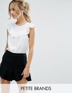 Топ без рукавов с вышивкой New Look Petite - Кремовый