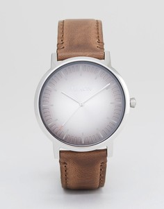 Часы с коричневым кожаным ремешком Nixon Porter - Коричневый