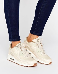 Кроссовки овсяного цвета Nike Air Max 90 Premium - Бежевый