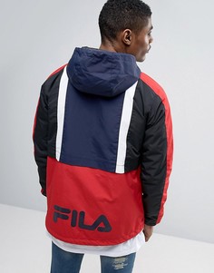 Куртка с капюшоном и логотипом сзади Fila - Темно-синий