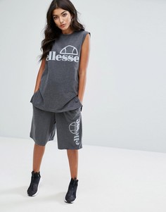 Комбинируемые баскетбольные шорты свободного кроя с логотипом Ellesse - Серый