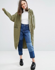 Длинная куртка Monki - Зеленый
