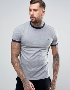 Серая футболка Fred Perry Ringer - Серый
