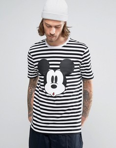 Футболка в полоску с Микки Маусом ASOS - Белый