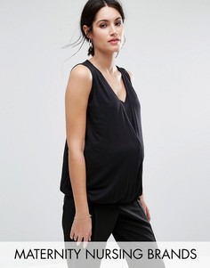 Топ для кормления с запахом New Look Maternity - Черный