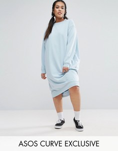 Трикотажное платье ASOS CURVE - Синий