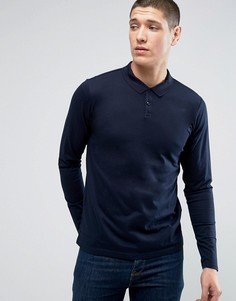 Поло премиум-класса с длинными рукавами Jack &amp; Jones - Темно-синий
