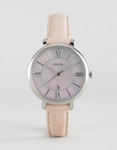 Часы с кожаным ремешком Fossil Jacqueline - Серебряный