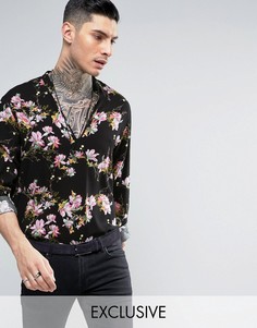 Рубашка через голову классического кроя Reclaimed Vintage - Синий
