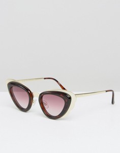 Солнцезащитные очки кошачий глаз в стиле ретро Minkpink - Коричневый