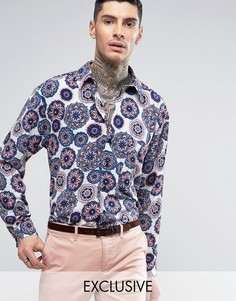 Фестивальная рубашка приталенного кроя Reclaimed Vintage Inspired - Синий