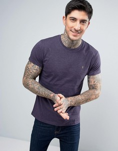 Узкая меланжевая футболка цвета инжира Farah Farris - Красный