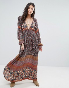 Платье макси с глубоким вырезом спереди Raga Tuscan Sunset - Мульти