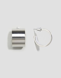 Широкие серьги-кольца ASOS - Серебряный